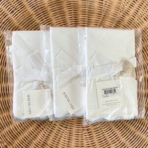 NEW Serena & Lily Wave Percale Euro Pillow Sham-Coastal Blue